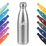 KollyKolla Borraccia Termica 750ml, Bottiglia Acqua in Acciaio Inox, Termos senza BPA, Riutilizzabile, Bottiglia Termica Metallo per Sportiva, Adulto, Scuola, Palestra, Viaggi – Acciaio Inossidabile