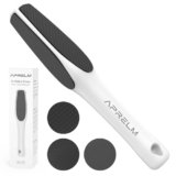 AprElm 3-Sided Glass Foot Callus Remover, Professional 3-in-1(Coarse, Medium, Fine) Foot File, Pedicure Tools for Feet Hard Skin Smooth Polishing (White)