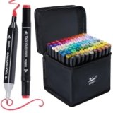 Carehabi Pennarelli Brush Pen,80 Colori,Impermeabile Pennarelli a Doppia per Vetro Legno Tela Ceramica Natale Artigianato Pasqua Artigianato fai da te