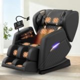 Srfzluxy Poltrona massaggiante, con 16 rulli massaggianti, 8 airbag, Riscaldamento lombare, Rullo per polpacci e massaggio con airbag, Altoparlante Bluetooth, Telecomando touchscreen