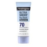 Neutrogena Ultra Sheer Dry-Touch Sunscreen Lotion SPF 70, Broad Spectrum, Water Resistant 80 Min, Oil-Free, Oxybenzone-Free, Non-Comedogenic, Matte Finish, Body Sunscreen, Travel Size 3 Fl Oz