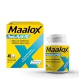 Maalox Reflurapid Blocca il Reflusso Gastroesofageo, Riduce Bruciore e Acidità di Stomaco, anche in Gravidanza – con Bicarbonato di Sodio, Senza Glutine, Senza Lattosio (40 Compresse Gusto Menta)