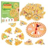 Alphabet Pizza Puzzles, 156 Common Sight Words 1 Number Puzzle, Learning Phonics Games, ABC Learning Puzzles for Kids Aged 3-5 Kindergarten Preschool Education Boys Girls Gifts