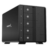 SABRENT Docking Station SSD/Hard Disk esterno/HDD 3.5 pollici, USB 3.2, 5 slot per SSD/HDD, con alimentatore e ventola, per SSD/HDD SATA, con 4 interruttori ON/OFF separati (DS-SC5B-EU)