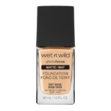 Wet n Wild Photo Focus Matte Foundation, Fondotinta Liquido a Coprenza Modulabile dal Finish Opaco, Leviga i Pori per un Incarnato Uniforme, Soft Beige