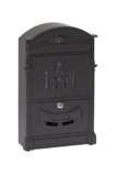 ARREGUI Residencia D-2151/N Cassetta Postale Individuale di Stile Classico in Alluminio, Dimensione M (DIN A4 e Riviste), Nero
