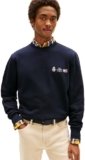 Tommy Hilfiger Uomo Felpa Small Crest Outline con Scollo Rotondo, Blu (Desert Sky), M