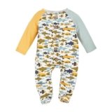 Mud Pie Girls Fish Printed Sleeper; 3-6 Months