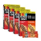 KIND Granola Chewy Bar, Variety Pack, Gluten Free, 20 Count (Pack of 4)