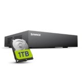 SANNCE DVR 8 Canali con 1TB Hard Disk Registratore CCTV Sistema di sicurezza video digitale H.265+ HDMI supporto audio registrazione movimento allarme e-mail allarme
