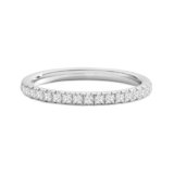 ASHINE Sterling Silver Eternity Wedding Bands for Women Engagement anillo de compromiso para mujer Non Tarnish Stackable White Gold Cubic Zirconia Ring Valentine (White Gold-6)