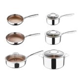 MasterPRO GIRO – Set di pentole – Include pentole e padelle – Acciaio inox – Rivestimento antiaderente – Adatto per il forno e per tutti i piani cottura