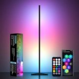 MIHEAL RGB Floor Lamp,16 Million Colors LED Floor Lamps 56″ Lamps for Living Room with Music Sync,Standing Lamp with App and Remote Control,Gaming Ambient Lighting Corner Lamp Bedroom Decor