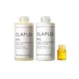 Kit per capelli Olaplex Wash and Shine: N°.4, 5, 7 – Set shampoo e balsamo per detergere, idratare e controllare l’effetto crespo fino a 72 ore, Bonding Oil per esaltare la lucentezza e proteggere.