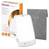 Beurer TL 35 Lampada SAD che simula luce diurna, con 3 temperature di colore per ritmo giorno-notte, 10.000 Lux, prodotto medicale, base rimovibile, bianco