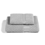Caleffi – Set Asciugamani Bagno Viso e Bidet Morbida Spugna 100% Cotone Jacquard, 1 Asciugamano Viso 60×110 cm + 1 Asciugamano Bidet Ospite 40×60 cm Assorbenti Resistenti a Lavaggi Frequenti, Durevoli