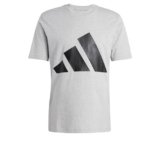 adidas Homme Essentials Big Logo Single Jersey Tee, Medium Grey Heather/Black, L