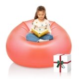 Nevife Inflatable Sofa Chair, Lounge Couch, Portable Bean Bag for Camping Trip, Movie Night,Party,Kids Room,Game Room,Living Room (Pink)