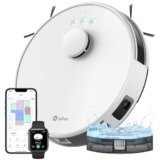 LEFANT M1 Gen1 Robot Aspirapolvere Lavapavimenti con Mappatura, 4000Pa, Navigazione Laser dToF, 4000mAh, 200 Min, Slim, per Peli Animali, Bianco