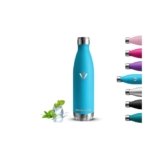 Borraccia Termica, Borraccia 500 ml, Senza BPA, Borraccie Acciaio Inox, Senza Perdite, Borracce 0,5 litri, Acciaio Inossidabile 18/8, Bottiglie Metallo per Scuole, Campeggio, Uffici, Caffè, Viaggio