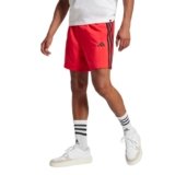 Adidas Men’s Essentials 3-Stripes Chelsea 7-Inch Sportswear Shorts, Pure Ruby/Black, X-Large