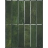 Smart Tiles Piastrelle Adesive 3D per Cucina e Bagno – Morocco Verde, 5 Mattonelle Adesive 29×22,86 cm, Paraschizzi Cucina, Impermeabile, Resistente al Calore, Pannelli Decorativi, Prodotto in Canada