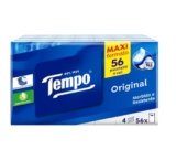Tempo Pacchetti di Fazzoletti di Carta Tascabili Classic, 56 Pacchetti da 9 Fazzolettini Monouso, 4 Veli, Resistente in Lavatrice