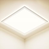 Feliigo Plafoniera LED Soffitto 18W, 4000K Ultra Sottile Lampada da Soffitto Quadrata, 1600LM Plafoniera Bagno IP44 Impermeabile Ø22CM Lampadario LED per Camera da Letto, Cucina, Soggiorno, Balcone
