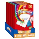 Grey L’Acchiappacolore Fogli Cattura Colore, Evita Incidenti Lavaggio, Confezione da 160 Fogli, 4 X 40