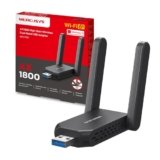 MERCUSYS TP-Link MA72XH WiFi USB AX1800Mbps, Chiavetta WiFi per PC Fisso, 2 Antenne ad Alto Guadagno, Dual Band 5GHz/1201Mbps + 2.4GHz/574Mbps, USB 3.0, MU-MIMO, WPA3, Supporta Windows 10/11