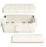 Flemoon 2-Piece Outdoor Waterproof Electrical Box Set – 12.5″ x 8.5″ x 5″ Large Electrical Box & 11.3″ x 4.3″ x 3″ Extension Cord Cover for Power Strip, Outlet, Holiday Light, White