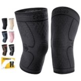 CAMBIVO 2 Pezzi Ginocchiera Ortopedica di Compressione, Tutore Ginocchio Antiscivolo, Ginocchiere Palestra Elastica per Legamenti, Menisco, Sport, Corsa, Gym