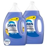 Dawn Platinum Dish Soap Liquid, Dishwashing Liquid, Grease Removal, Fresh Rain, 2×54.8oz Bundle