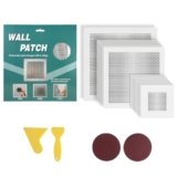 18pcs Drywall Repair Patch Kit, 2/6/8 Inch Aluminum Drywall Hole Patch with Scrapers & Sandpapers Dry Wall Repair Kit for Fixing Plaster Walls Tools