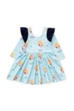 monica + andy Let’s Dance Double Ruffle Dress, Size 12-18 Months Disney Princess Cinderella 100% Organic Baby Clothes for Girls, Long Sleeve, Super Soft Fabric, Sizes for Kids, Toddler & Infant