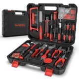 Cassetta Attrezzi Completa 148-PCS Set Attrezzi Lavoro – Fai da te Meccanica Strumenti – Valigia Utensili Portatile Sundpey con Cacciaviti Cricchetto Pinze Riparazioni Quotidiane Casa Ufficio Rosso
