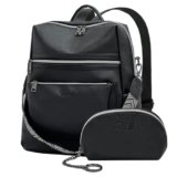 ECOTISH Donna Borse a Zaino Borsa a Zainetto Tracolla Zaini, Casual Daypack 2 in 1 Set Viaggio Impermeabile Antifurto per Lavoro Scuola Tracolla