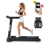 ZIPRO Tapis Roulant Salvaspazio 1-16 km/h, Tapirulan Pieghevole da Casa con APP, Tapis Roulant Elettrico, Treadmill con Display LED, Bluetooth e Funzione MP3 (Pacto)