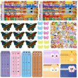 JALEBRO Stationery Party Favors for Kids, 24Pack Stationery Birthday Goodie Bags for Kids, Classroom Gifts for Students, End of Year Student Gifts,Birthday Goodie Bag Stuffers Gifts Rewards Prizes