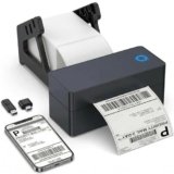 Stampante Etichette Termica Bluetooth 4×6 (100x150mm), per Spedizioni DHL, Amazon FBA & Shopify, Inclusi Supporto, Chiavetta USB (Driver) & 30 Etichette, Compatibile con iOS/Android/Windows/Mac