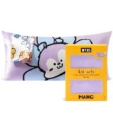 Kitsch x BT21 Satin Pillowcase with Zipper – Better Than Silk Pillowcase, Mang Character & Funky Floral Print – Soft Cooling Toddler Bed Time Pillow Case for Hair & Skin – King Size 19×36