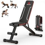 Roygym Panca Palestra Pieghevole, Panca Piana con schienale regolabile in 9 posizioni, Panca pieghevole multifunzione per allenamento, fitness, panca inclinata, carico 300 kg