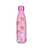Cartomania Borraccia termica chill & refill, Tema gattino, Rosa, 500 ml, Acciaio bpa free, Tenuta Stagna, Mantenimento temperatura: caldo 12 h/freddo 24 h, Scuola, Bambini e adulti, Idea regalo