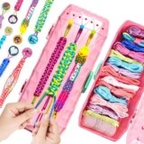 Friendship Bracelet Making Kit for Girls Ages 6-12｜DIY Arts & Craft Kits with 200 Alphabet Beads｜Bracelet String Maker Kids Jewelry Making Best Christmas Birthday Gift for 6-8,8-10,10-12 Year Olds