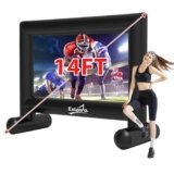 Estgora 14FT Inflatable Movie Screen Outdoor, Blow Up Projector Screen for Outside Front & Rear Projection Screens with Blower for Backyard Home Theater Pool