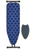 Deegureet Classic Ironing Board, Compact and Space Saver,Size 43 x 13 Ironing Board, Extra Wide Ironing Area with Extra Thick Heavy Duty Padded, Stable Structure,Easy to Fold Blue Geometry