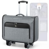 Tonyeee Softside Rolling Garment Bag, Large Duffle Garment Bag with Wheels, 3 in 1 Detachable Suit Luggage for Women Men, Business Travel Weekender, Grey
