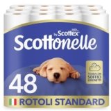 Scottonelle Carta Igienica, Morbida e Resistente, Dermatologicamente testata, 48 Rotoli
