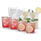 Liacere Drinking Glasses Set of 8, 17 oz Highball Plastic Glasses & 14oz Cocktail Plastic Glasses Set, Kitchen Water Glasses Cup, Bar Tumbler Glassware Set for Beer, Juice, Cocktail, Whiskey, Milk