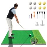 Premium Dual-Turf Golf Mats Practice Outdoor Indoor, 5×4 ft Golf Hitting Mat, Golf Training Swing Chipping Mat, Golf Practice Mat Gifts for Men Boy